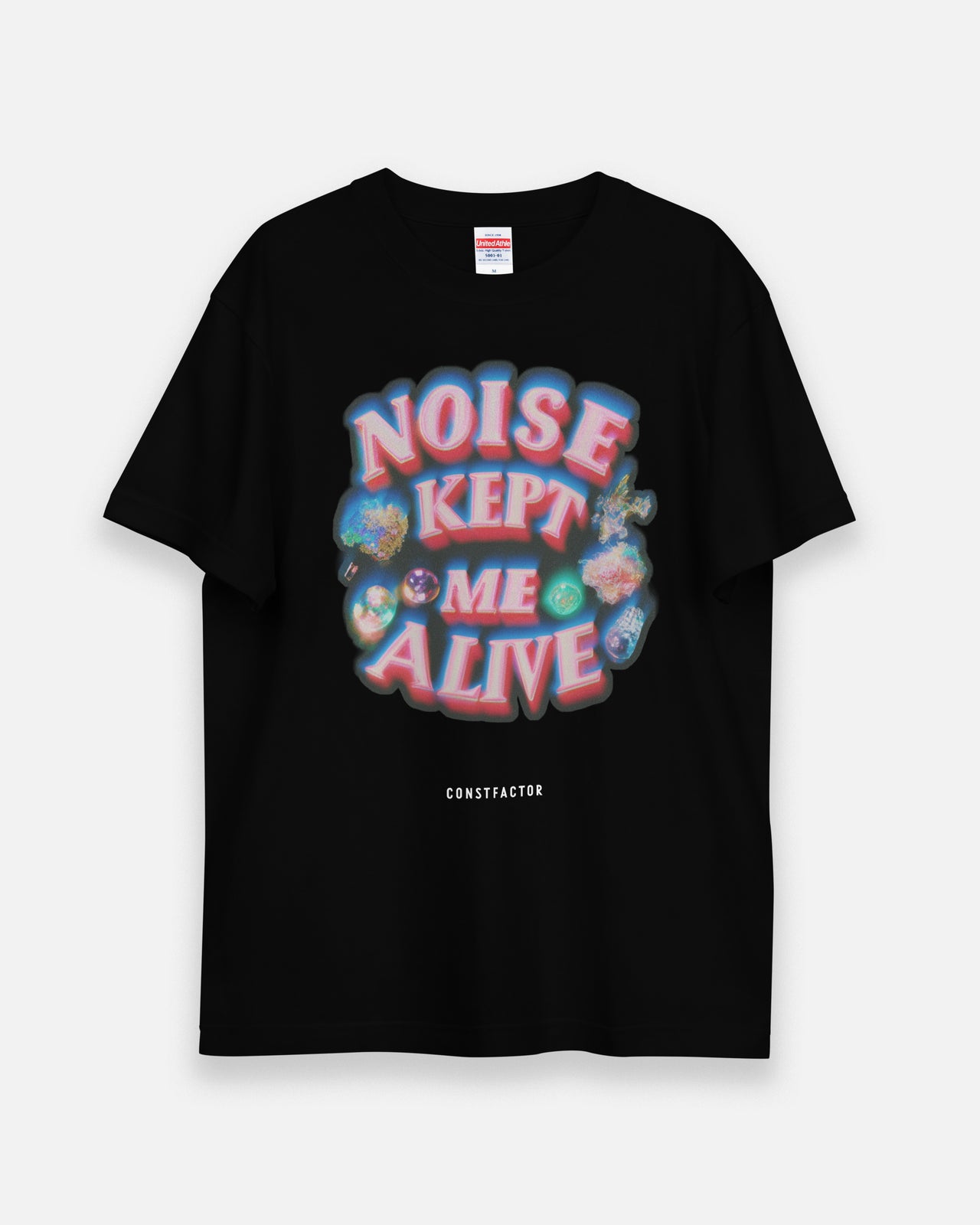 T셔츠【NOISE KEPT ME ALIVE】(9025691)블랙