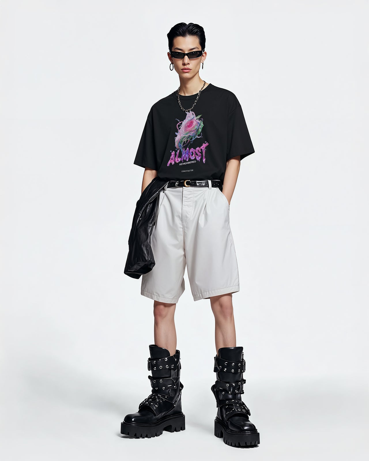 T셔츠【ALMOST REMEMBERED】(8613112)블랙