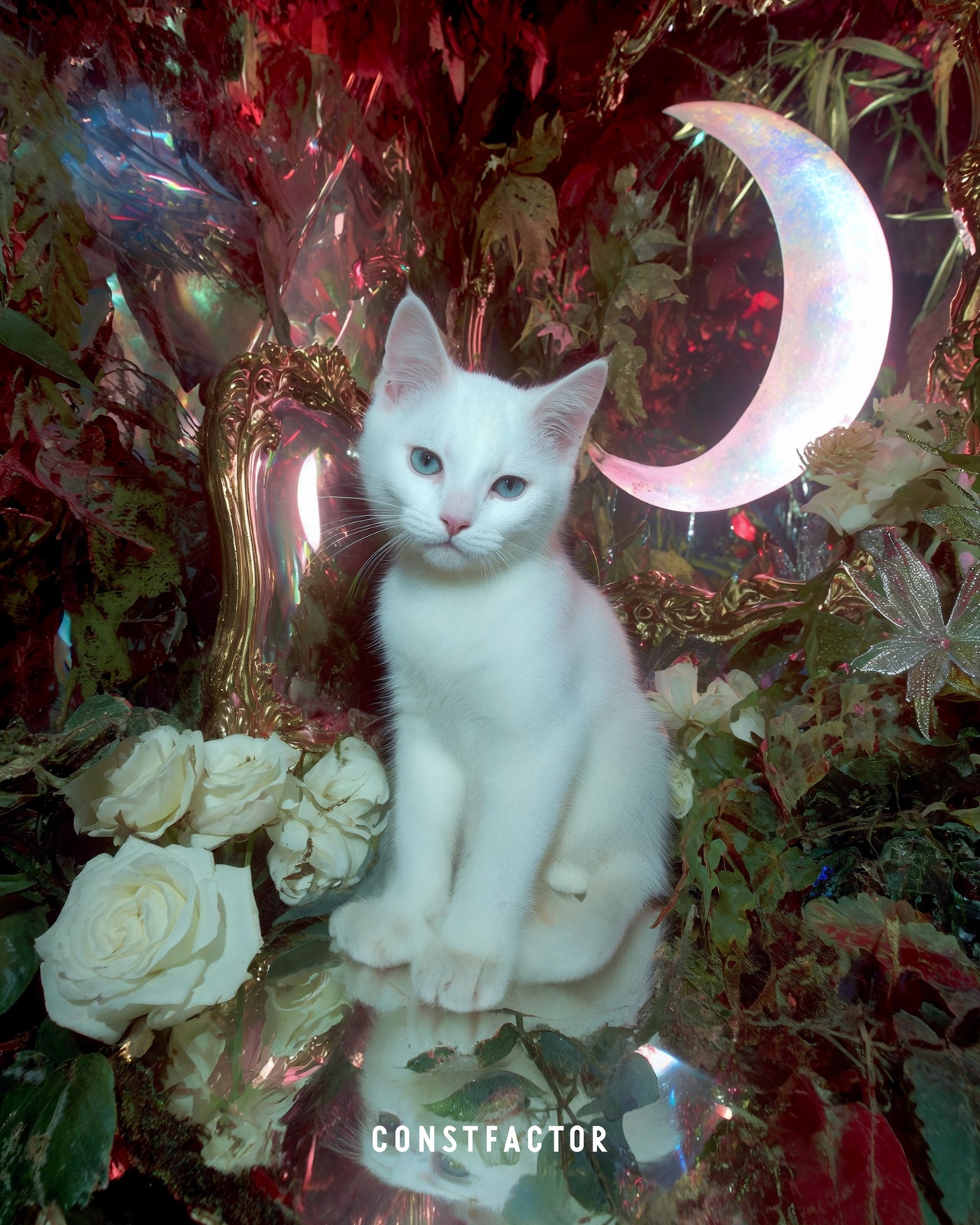 T셔츠【MEOWTAVERSE/MOONED AGAIN】(6686901) 화이트