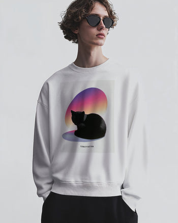 Sweatshirt [Black Kitten] (1838370) White