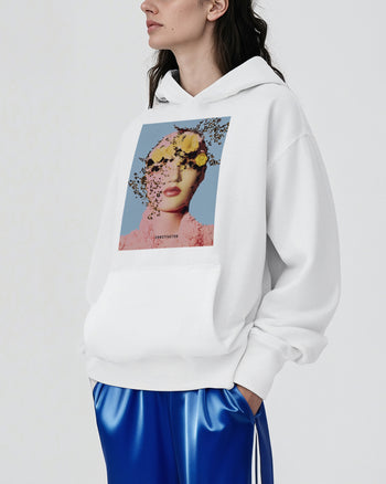 Sweatshirt hoodie [Cyberflora] (4003327) White