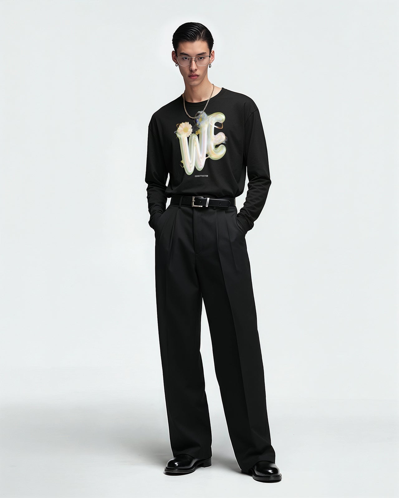 ロングスリーブTシャツ【 WE, UNDEFINED 】（1810398）ブラック