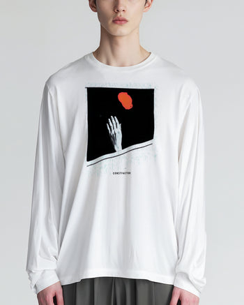 Long sleeve T-shirt [Reach for] (9969195) White