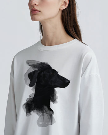 ロングスリーブTシャツ【Lady Dog】（9122552）ホワイト