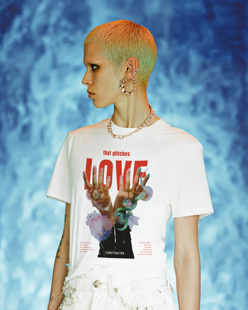 T-shirt [LOVE THAT GLITCHES] (1641935) White