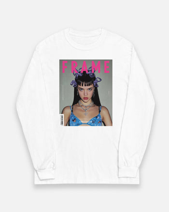 Long-sleeved T-shirt [FRAME: FLOWERS ARE FAKE, MEMORIES AREN'T] (6045551) White
