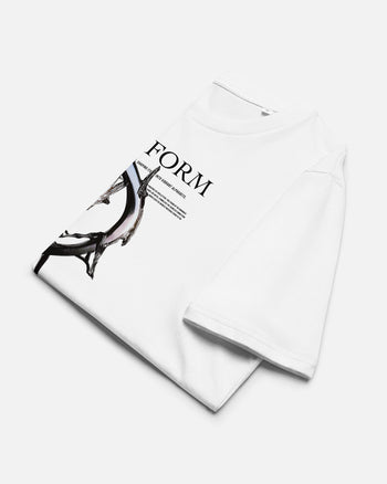 Organic cotton T-shirt [D: Life form Alphabet] (1530766) White