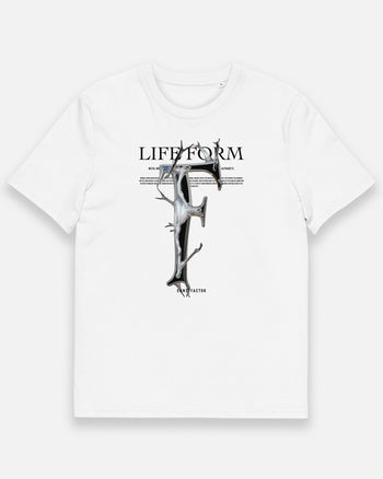 Organic cotton T-shirt [F: Life form Alphabet] (4854915) White