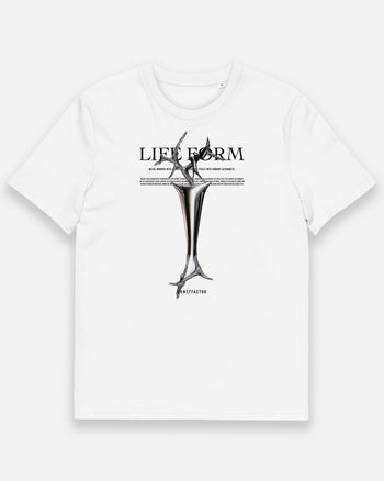 オーガニックコットンTシャツ【I：Life form Alphabet】（6250234）ホワイト