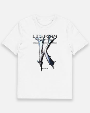 Organic cotton T-shirt [K: Life form Alphabet] (7371420) White