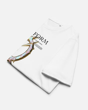 Organic cotton T-shirt [Q: Life form Alphabet] (7634546) White