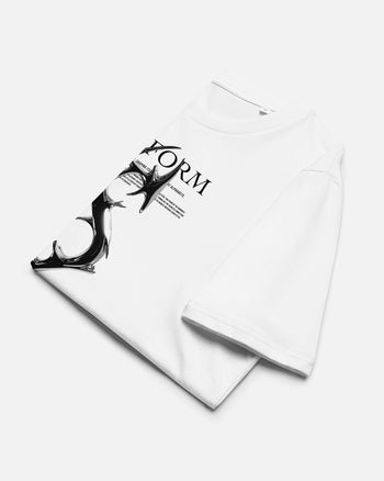 Organic cotton T-shirt [S: Life form Alphabet] (5234279) White