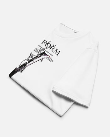 Organic cotton T-shirt [V: Life form Alphabet] (1068389) White